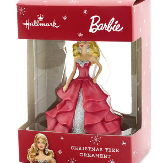 Barbie Red Gown Ornament Hallmark Christmas New In Box Front