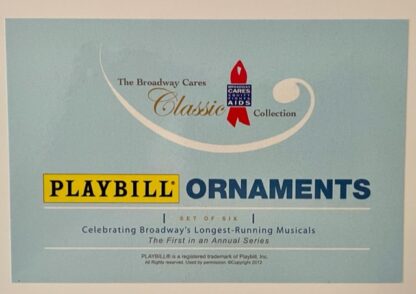 Playbill 2012 Broadway Ornaments #6 New Back Close Up