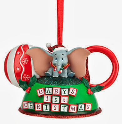 Dumbo Ear Hat Ornament Baby's First Xmas New Front