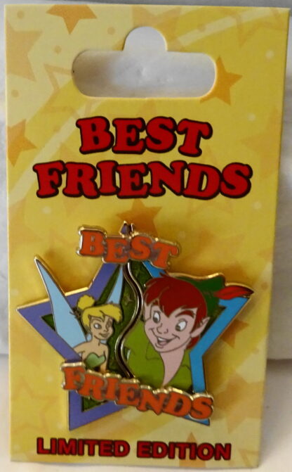 Peter Pan and Tinkerbell best friends pin