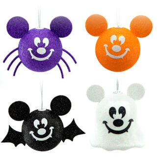 Disney Mickey Halloween Ornaments 4 pc New