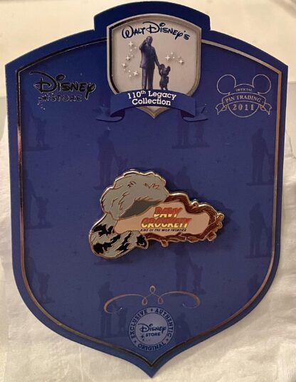 Disney Davy Crockett Pin LE 250 New On Card Front 1
