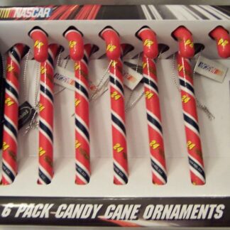 Jeff Gordon #24 NASCAR Candy Cane Christmas Ornament Set of 6 New In Box Fr