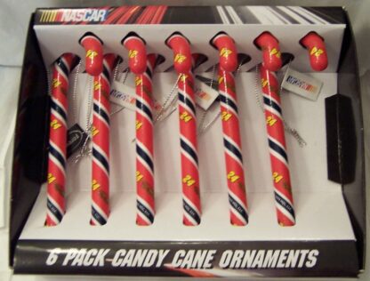 Jeff Gordon #24 NASCAR Candy Cane Christmas Ornament Set of 6 New In Box Fr