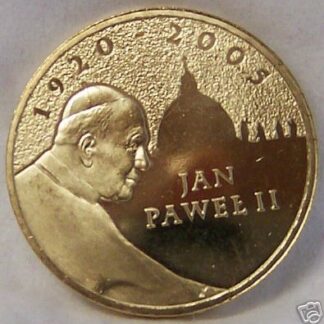 Poland Honors Pope Coin John Paul II Uncirculated Front