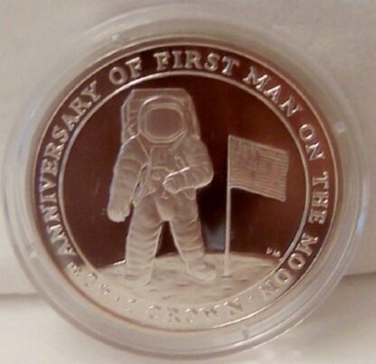 Astronaut Moon Silver Coin IOM 2009 Uncirculated Front