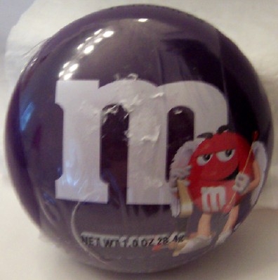 Red Cupid M&M 3 Inch Diameter Purple Collectible Candy Container New With  Tag Sealed In Shrink Wrap - GoodNReadyToGo