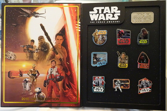 Star Wars Pin Set The Force Awakens (Episode 7) Disney WDW Countdown Limited Edition 2000 Ten Pin Box Set New In Box Open