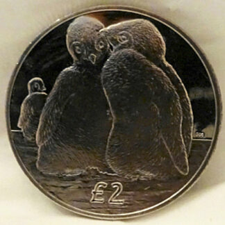 Emperor Penguin Chicks Coin BAT Copper-Nickel Unc Front