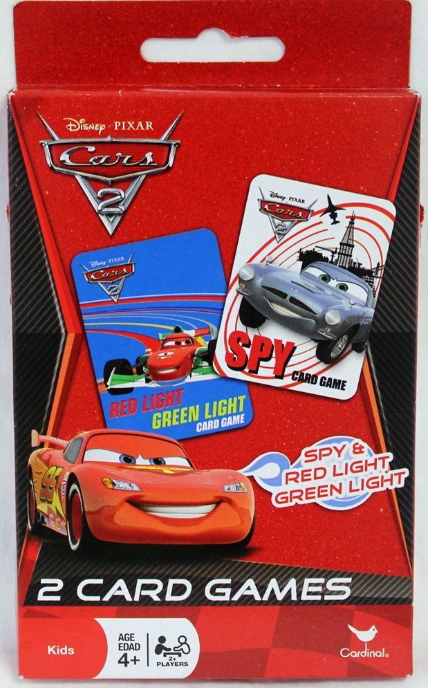 Disney Pixar Cars 2 #2 Card Games Spy + Red Light Green Light