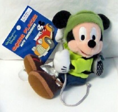 Disney WDW Hiking Mickey 6 Inch Plush Includes Suction Cup New Front