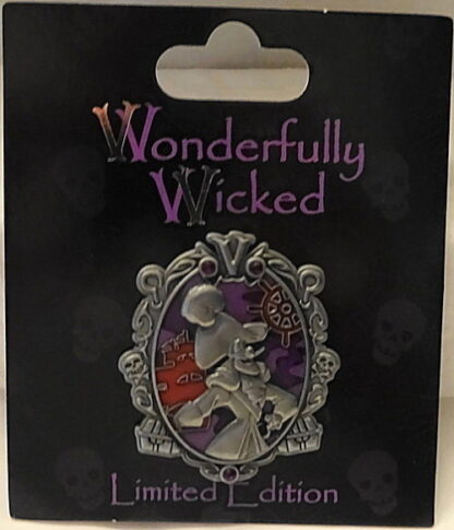 Disney Wonderfully Wicked Pin Captain Hook Peter Pan Villain LE New On Card Front