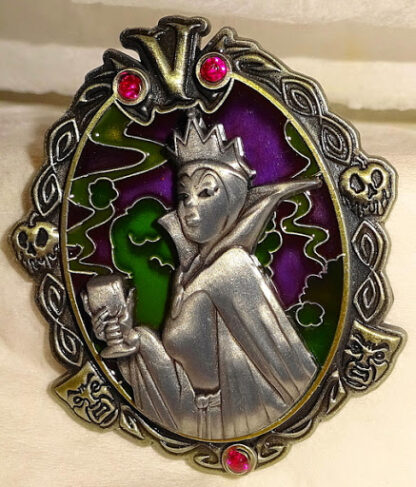 Disney Wonderfully Wicked Pin Evil Queen Snow White Villain LE New Front