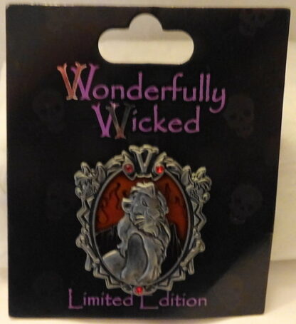 Disney Wonderfully Wicked Scar Lion King Villain LE Pin New On Card Front