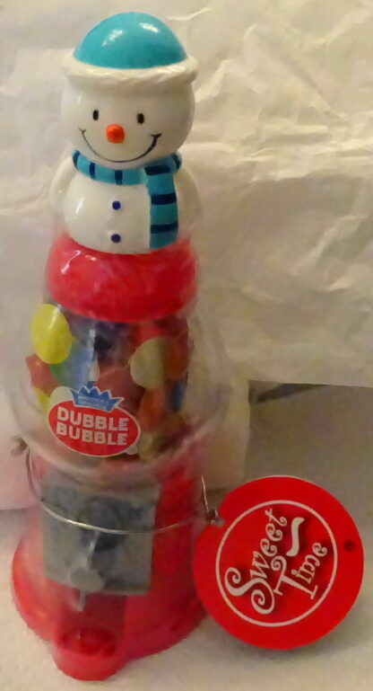 Snowman Christmas Gumball Dispenser (Mini) Dubble Bubble New Front