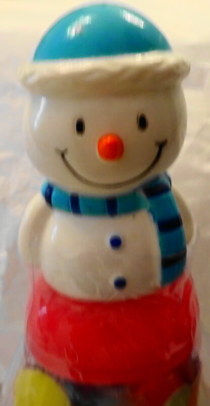 Snowman Christmas Gumball Dispenser (Mini) Dubble Bubble New Snowman Closeup