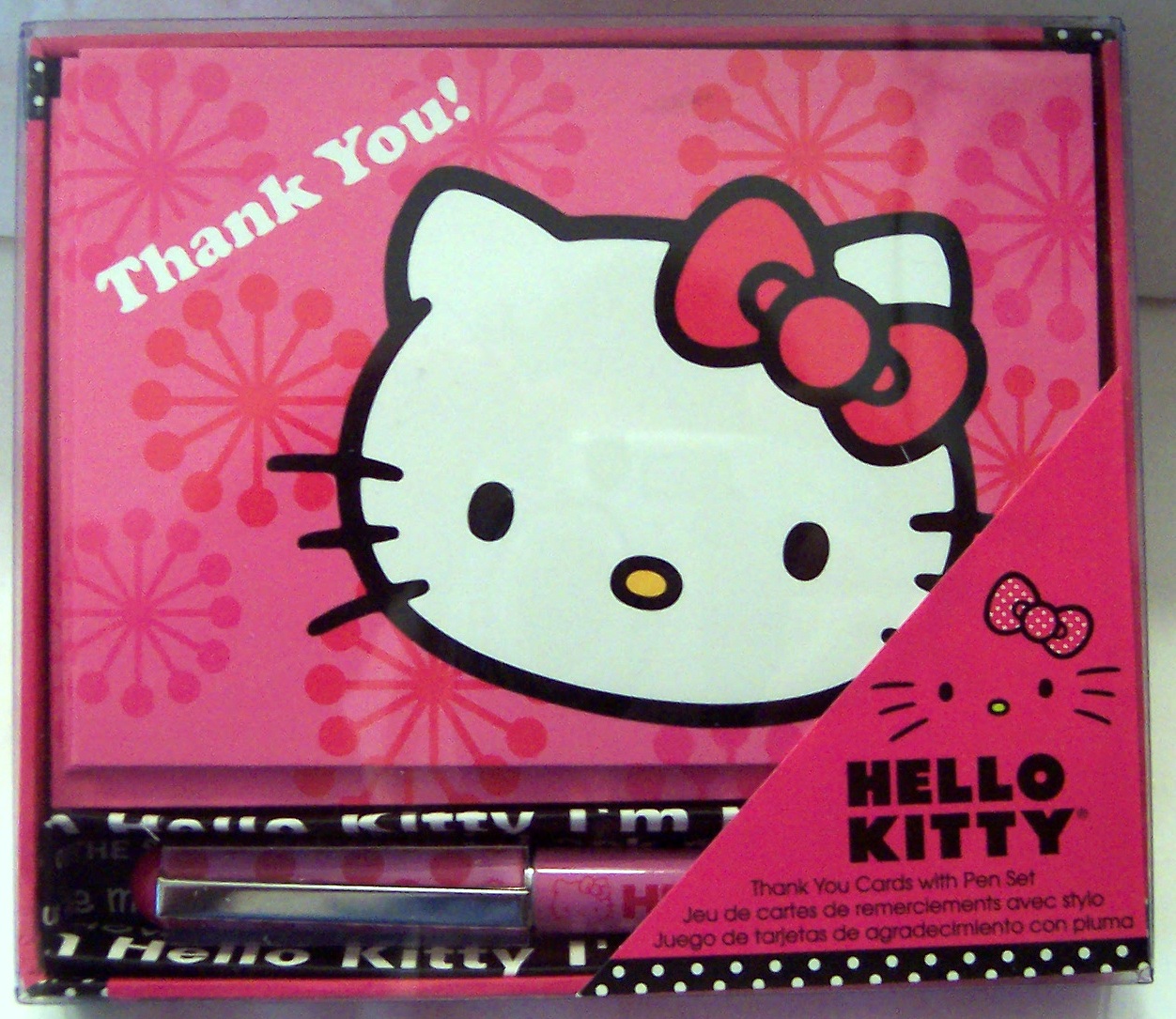 Hello Kitty Thank You #10 Note Cards + Pen New Front