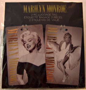 Marilyn Monroe Luggage Tags #2 The Seven Yearr Itch Photo + Black Dress Photo New Front