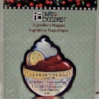 Mary Engelbreit Chocolate Pudding Ingredient Magnet New Front