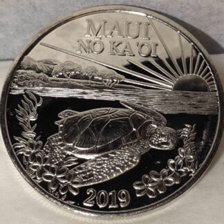 Maui Trade Dollar 2019 Turtle Uncirculated Front