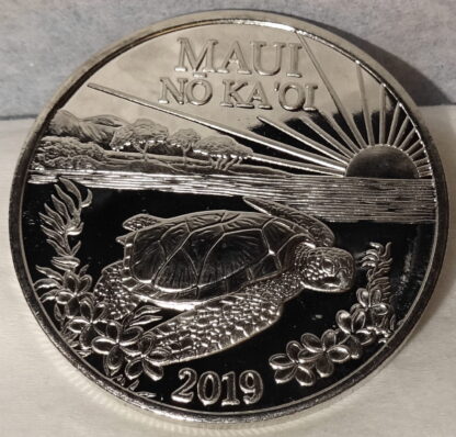 Maui Trade Dollar 2019 Turtle Uncirculated Front