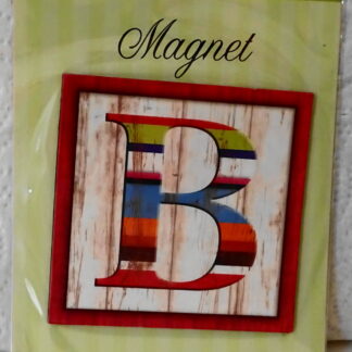 Pooch & Sweetheart B Initial Flat Magnet Front