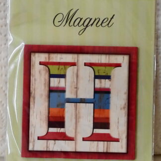 Pooch & Sweetheart H Initial Flat Magnet Front
