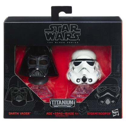Darth Vader Stormtrooper Helmets Star Wars Diecast New In Box Front