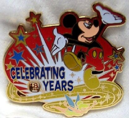 Disney Celebrating Years Pin Mickey Tink Spinner On 18 New Front