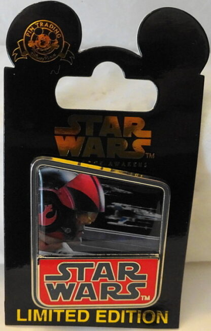 Force Awakens Poe Pin Disney Countdown #2 LE New On Card Front