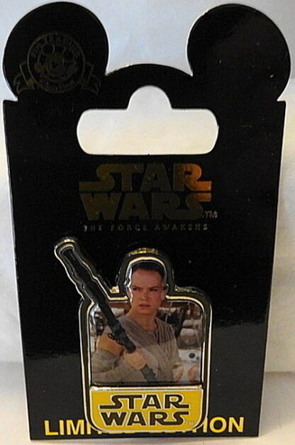 Force Awakens Rey Pin Disney Countdown #5 LE New On Card Front