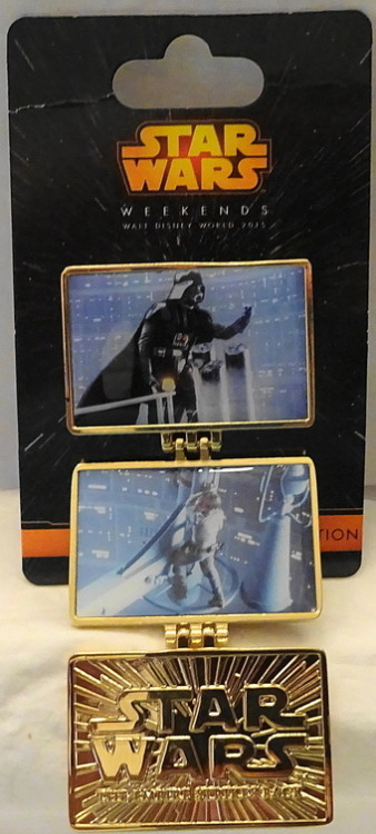 The Empire Strikes 2015 Pin Star Wars Weekends New On Card Front Pin Open