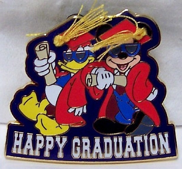 Mickey Donald Graduation Pin Disney New GoodNReadyToGo