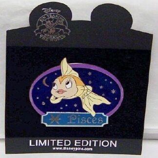 Disney Jumbo Horoscope Zodiac Pisces Cleo LE 300 Pin New On Card Front