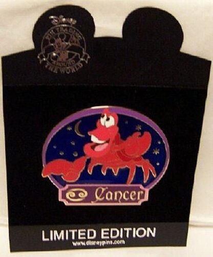 Disney Sebastian Horoscope Jumbo Limited Edition Pin New On Card Front