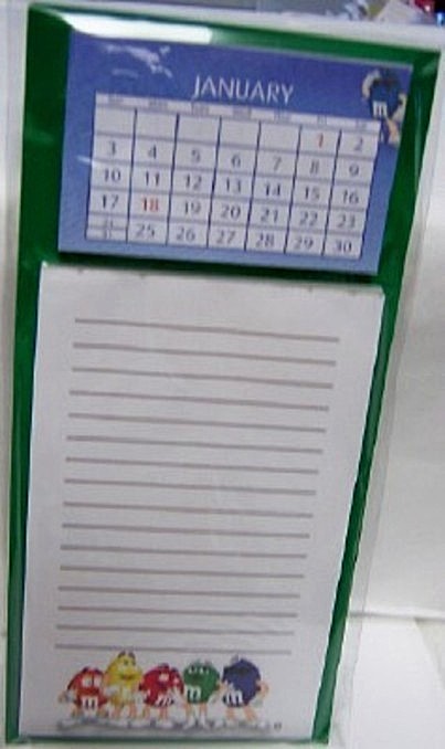 M&M's Listpad 2010 Calendar Magnetic New In Pack Front
