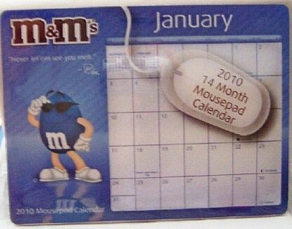M&M's Mousepad 2010 Calendar 14 Month New In Pack Front