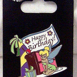 Tink Happy Birthday Pin Disney New On Card Front