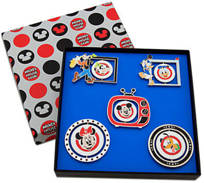 Disney Mickey Mouse Club Limited Edition 500 Pin Set 5-Pc New In Box Open Stock Photo