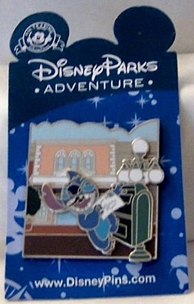 Disney Parks Adventure Series Stitch Main St Opera House Pin New On Card Front