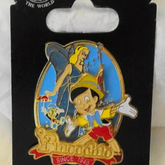 Disney Pinocchio Since 1940 75th Anniversary LE 2000 Pin New On Card Front
