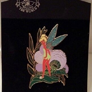 Disney Red Tinker Bell On Leaf LE 500 Jumbo Pin New On Card Front