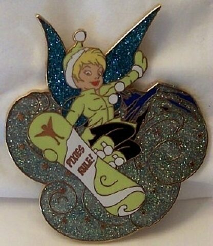 Disney Tinker Bell On Snowboard LE 500 Jumbo Pin New Front