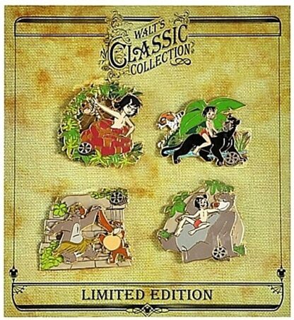 Disney Walt's Classic Collection Jungle Book Pin Set - 4-Pc. New Stock Photo