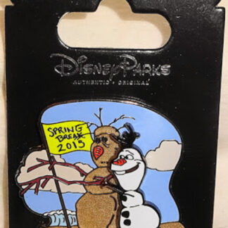 Olaf Pin Spring Break 2015 Disney Frozen New On Card Front
