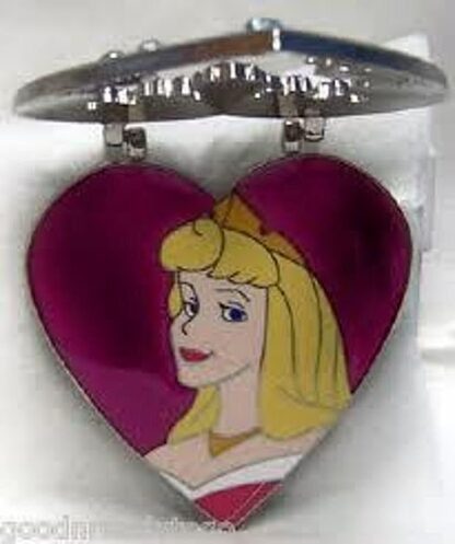 DISNEY SLEEPING BEAUTY AURORA JEWELED HINGED LE 300 PIN Front Open