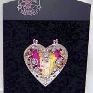 DISNEY SLEEPING BEAUTY AURORA JEWELED HINGED LE 300 PIN New On Card Front
