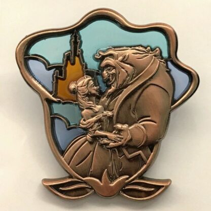 Disney WDW 2013 Annual Passholder New Fantasyland Stained Glass Beauty And The Beast Pin New