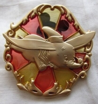 Disney WDW 2013 Annual Passholder New Fantasyland Stained Glass Dumbo Pin New Front