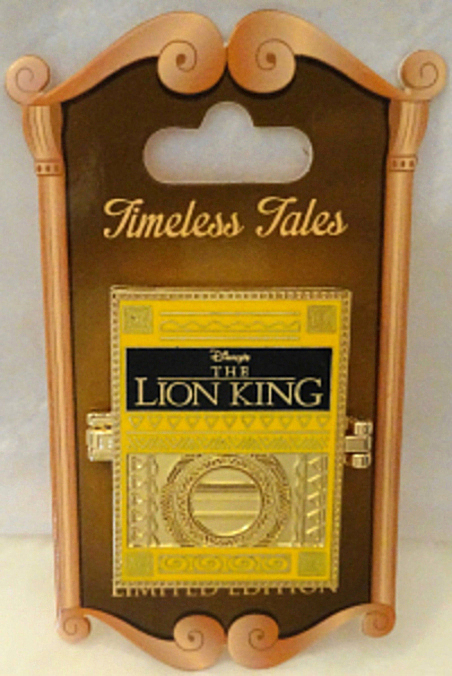 Disney WDW The Lion King Timeless Tales LE 3000 Hinged Pin New On Card Front